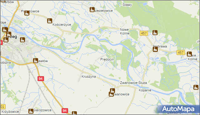 mapa Prędocin gmina Skarbimierz, Prędocin gmina Skarbimierz na mapie Targeo