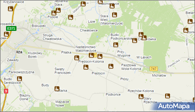mapa Prędocinek, Prędocinek na mapie Targeo
