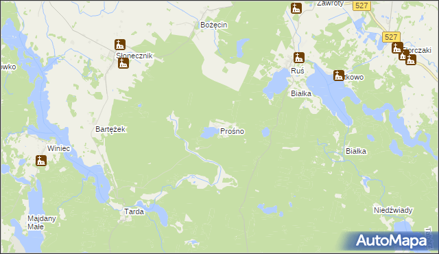 mapa Prośno, Prośno na mapie Targeo