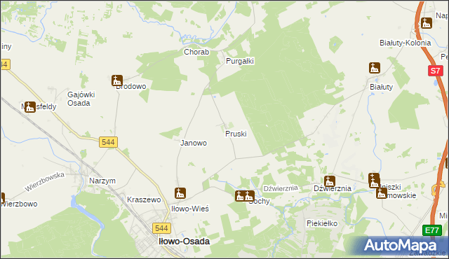 mapa Pruski, Pruski na mapie Targeo