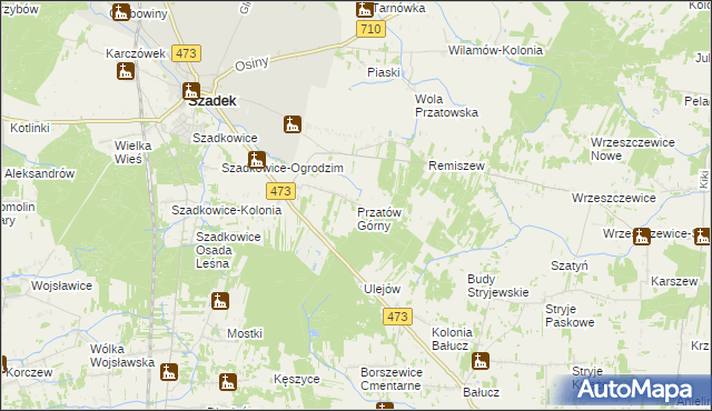 mapa Przatów Górny, Przatów Górny na mapie Targeo