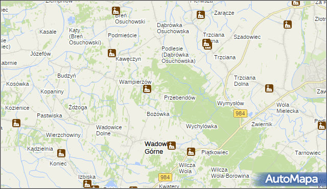 mapa Przebendów, Przebendów na mapie Targeo