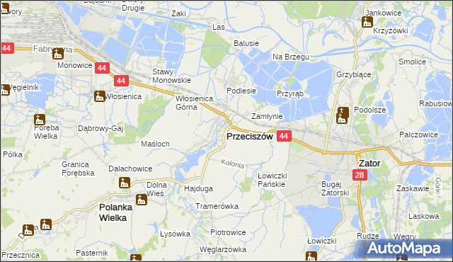 mapa Przeciszów, Przeciszów na mapie Targeo