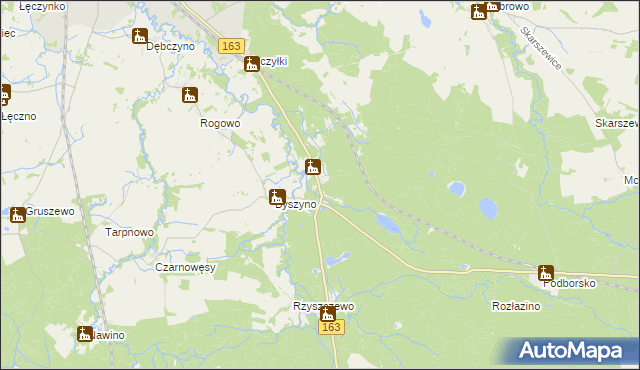 mapa Przegonia gmina Białogard, Przegonia gmina Białogard na mapie Targeo