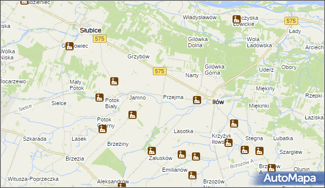 mapa Przejma gmina Iłów, Przejma gmina Iłów na mapie Targeo