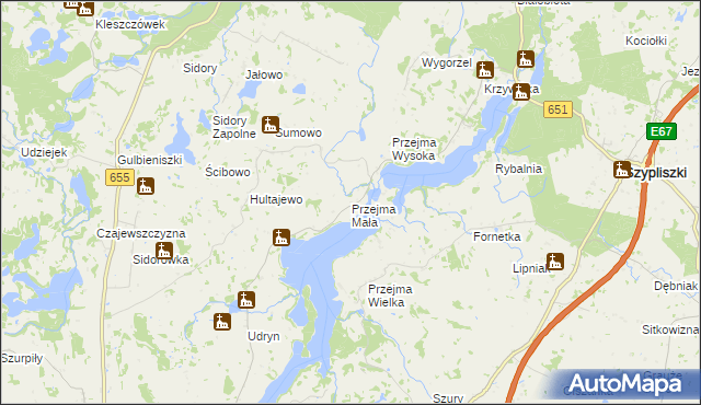 mapa Przejma Mała, Przejma Mała na mapie Targeo