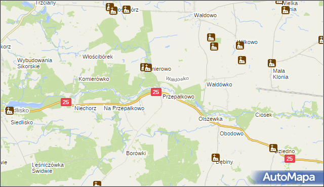 mapa Przepałkowo, Przepałkowo na mapie Targeo