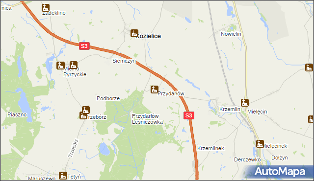 mapa Przydarłów, Przydarłów na mapie Targeo