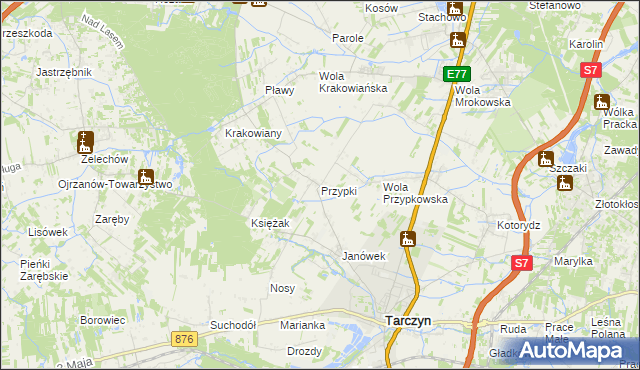 mapa Przypki, Przypki na mapie Targeo