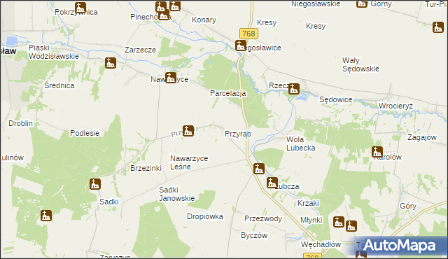 mapa Przyrąb, Przyrąb na mapie Targeo