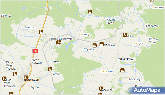 mapa Przyranie, Przyranie na mapie Targeo