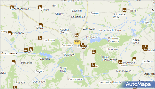 mapa Przytyk, Przytyk na mapie Targeo