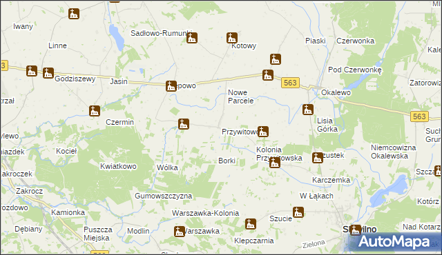 mapa Przywitowo, Przywitowo na mapie Targeo