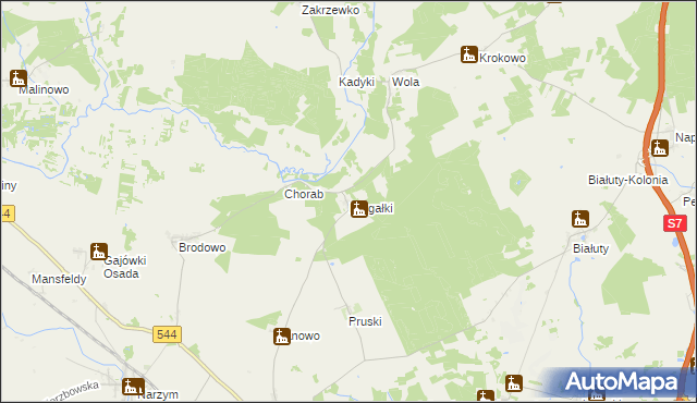 mapa Purgałki, Purgałki na mapie Targeo