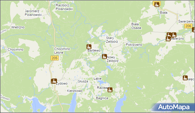 mapa Pyszki, Pyszki na mapie Targeo