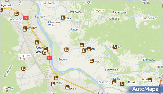 mapa Pysznica, Pysznica na mapie Targeo