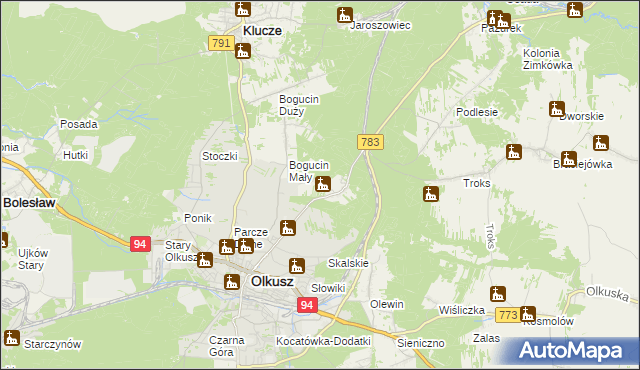 mapa Rabsztyn, Rabsztyn na mapie Targeo