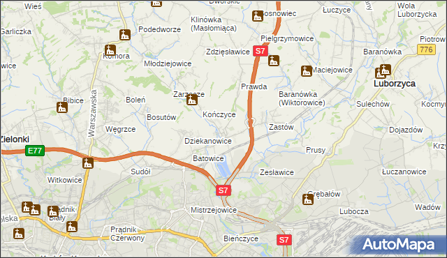 mapa Raciborowice gmina Michałowice, Raciborowice gmina Michałowice na mapie Targeo