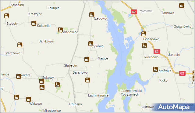 mapa Racice, Racice na mapie Targeo