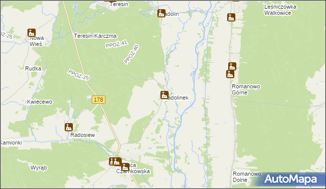 mapa Radolinek, Radolinek na mapie Targeo