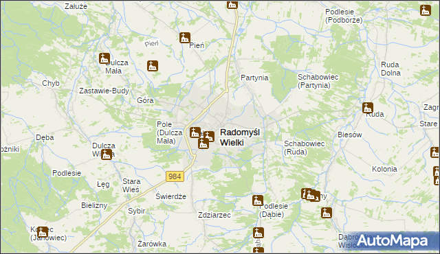 mapa Radomyśl Wielki, Radomyśl Wielki na mapie Targeo