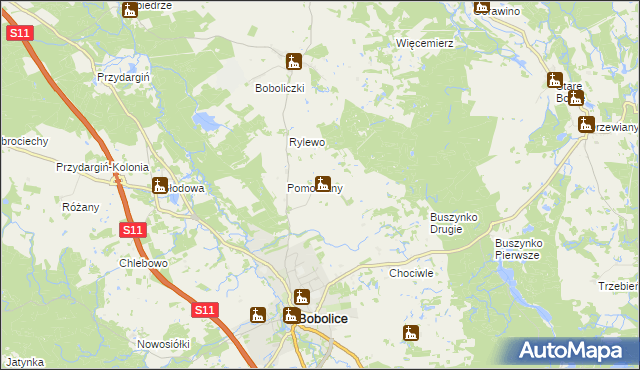 mapa Radwanki gmina Bobolice, Radwanki gmina Bobolice na mapie Targeo