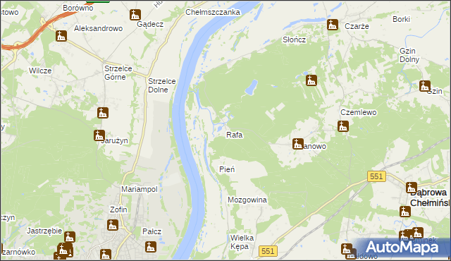 mapa Rafa, Rafa na mapie Targeo