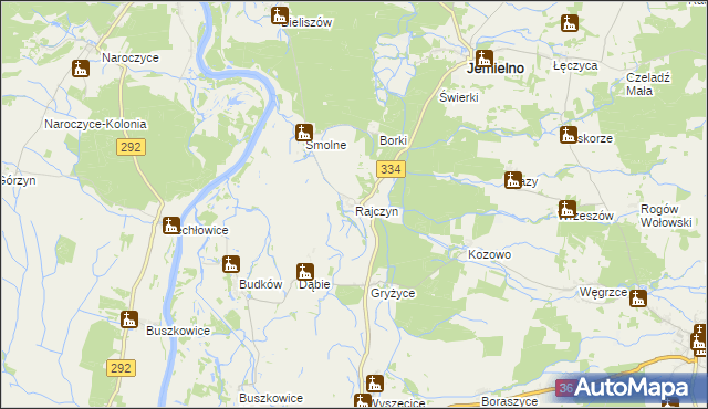 mapa Rajczyn, Rajczyn na mapie Targeo