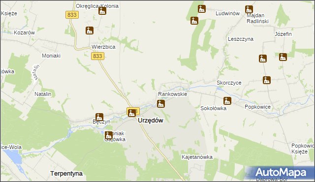 mapa Rankowskie, Rankowskie na mapie Targeo