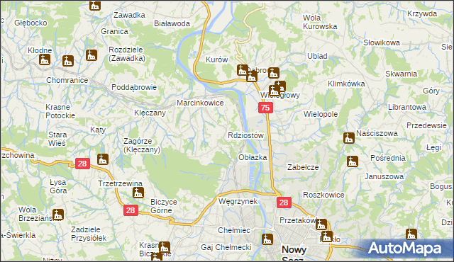 mapa Rdziostów, Rdziostów na mapie Targeo