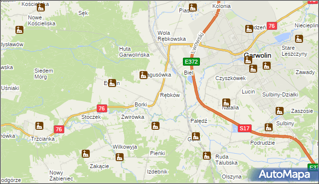 mapa Rębków, Rębków na mapie Targeo