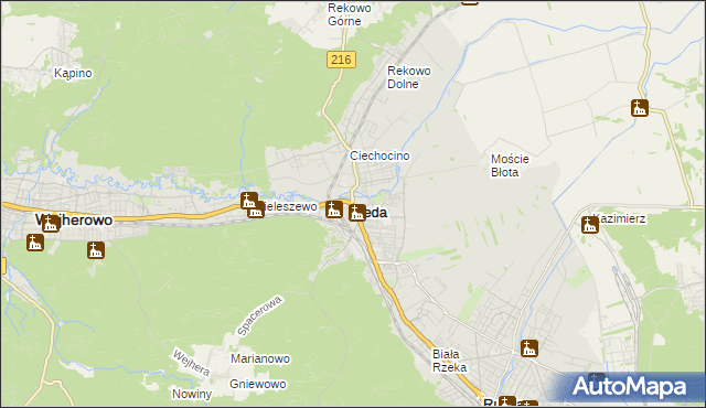 mapa Reda, Reda na mapie Targeo