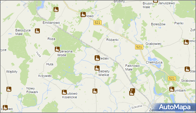 mapa Redaki, Redaki na mapie Targeo