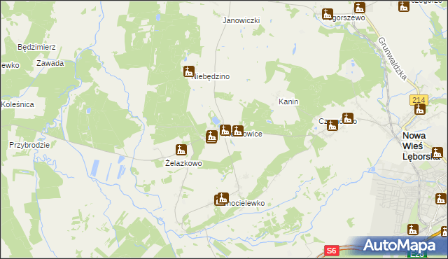 mapa Redkowice, Redkowice na mapie Targeo