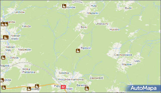 mapa Rędocin, Rędocin na mapie Targeo