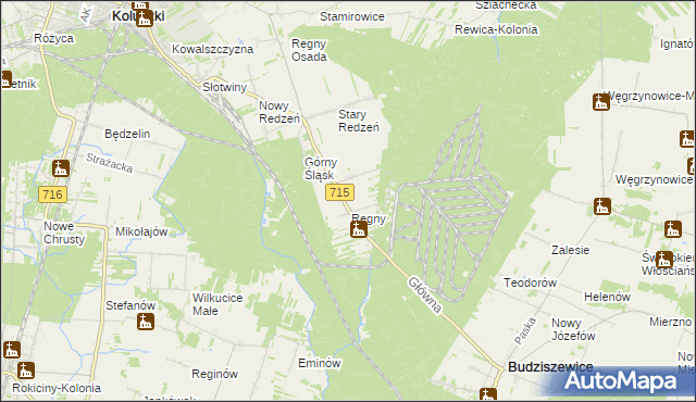 mapa Regny, Regny na mapie Targeo