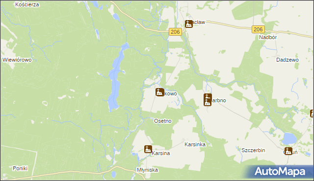 mapa Rekowo gmina Polanów, Rekowo gmina Polanów na mapie Targeo
