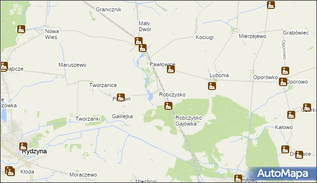 mapa Robczysko, Robczysko na mapie Targeo