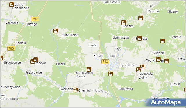 mapa Rodaki, Rodaki na mapie Targeo
