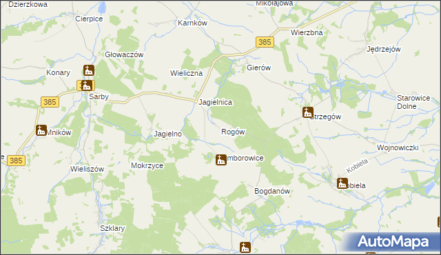 mapa Rogów gmina Grodków, Rogów gmina Grodków na mapie Targeo