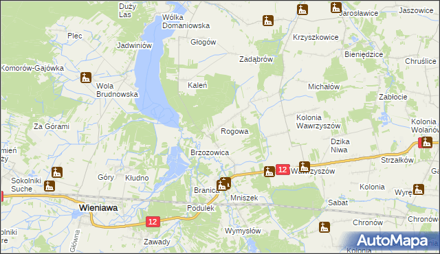 mapa Rogowa, Rogowa na mapie Targeo