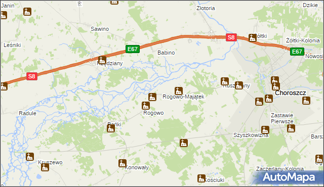 mapa Rogowo-Majątek, Rogowo-Majątek na mapie Targeo