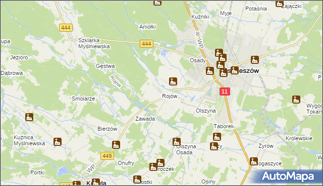 mapa Rojów, Rojów na mapie Targeo