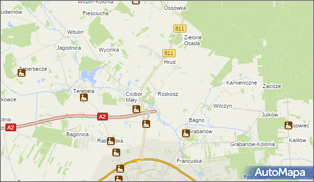 mapa Roskosz, Roskosz na mapie Targeo