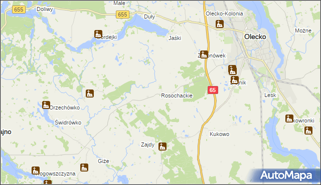 mapa Rosochackie, Rosochackie na mapie Targeo