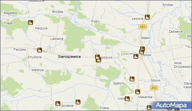 mapa Rososzyca, Rososzyca na mapie Targeo