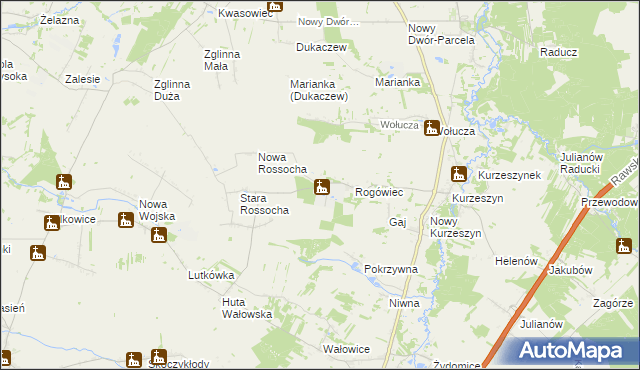 mapa Rossocha, Rossocha na mapie Targeo