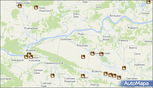 mapa Rozdziały, Rozdziały na mapie Targeo