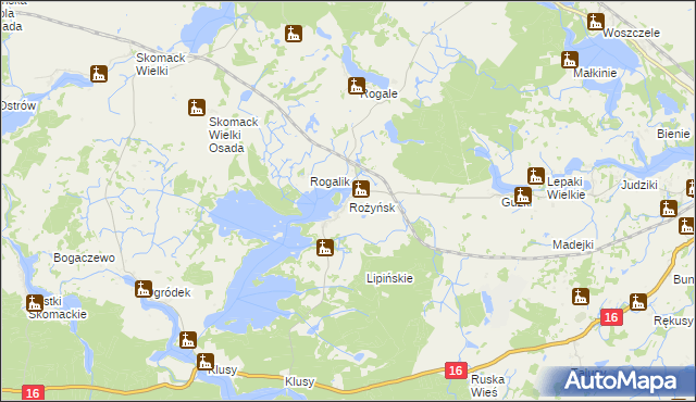 mapa Rożyńsk, Rożyńsk na mapie Targeo
