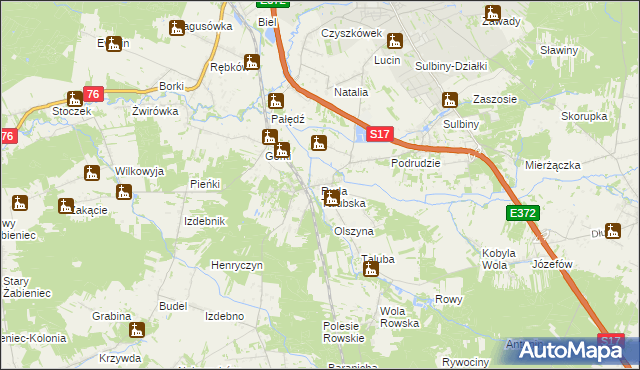 mapa Ruda Talubska, Ruda Talubska na mapie Targeo